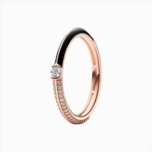 Anillo De Plata Dual ME Negro