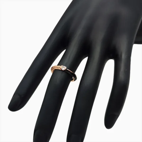 Anillo De Plata Dual ME Negro
