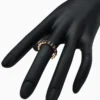Anillo De Plata Eternity Fila Negra