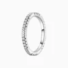 Anillo De Plata Fila Brillante