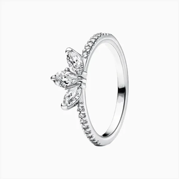 Anillo De Plata Herbario Brillante
