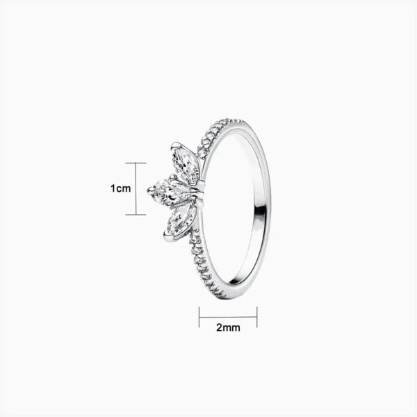 Anillo De Plata Herbario Brillante