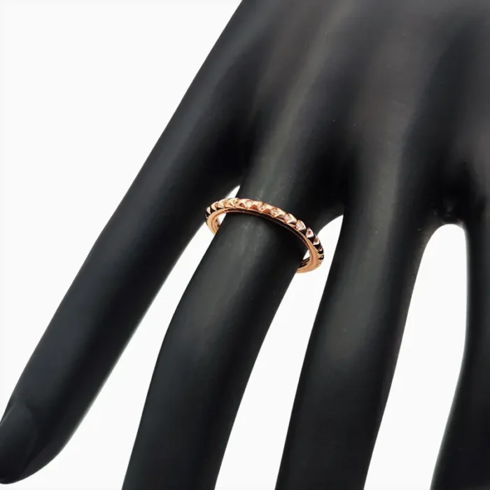 Anillo De Plata Pirámides ME Rosa