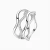 Anillo De Plata Triple Banda Orgánica