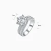 Anillo De Plata Triple Banda Plateada
