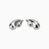 Aretes Broquel De Acero Doble Gota