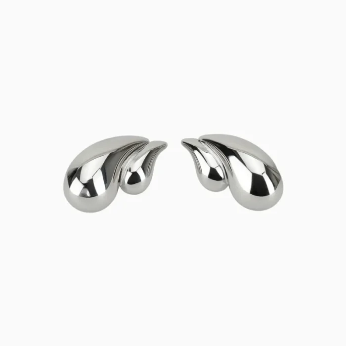 Aretes Broquel De Acero Doble Gota