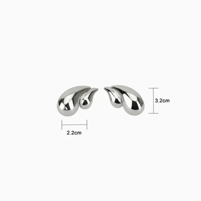 Aretes Broquel De Acero Doble Gota
