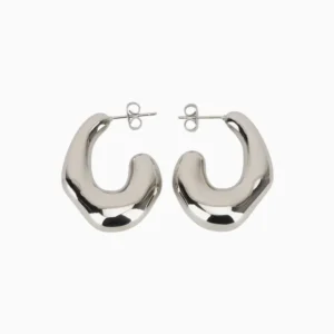 Aretes Broquel De Oro Diseño Moderno
