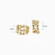 Aretes Broquel De Oro Diseño Único