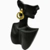 Aretes Broquel De Oro Doble Aro