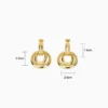 Aretes Broquel De Oro Doble Aro