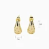 Aretes Broquel De Oro Gota Dorada