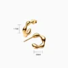 Aretes Broquel De Plata Abierto Orgánico