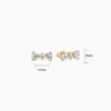 Aretes Broquel De Plata Lazo Dorado