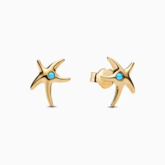 Aretes Broquel De Plata Estrella De Mar
