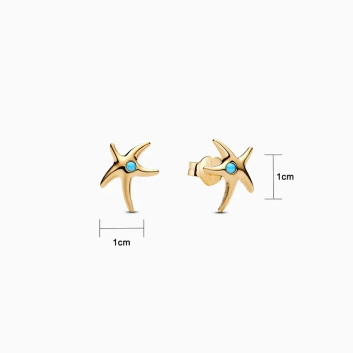 Aretes Broquel Estrella De Mar