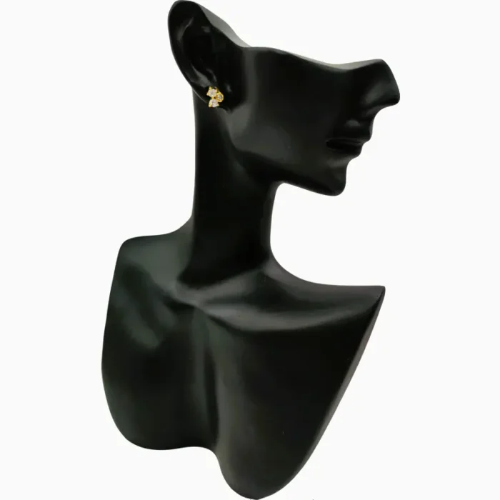 Aretes Broquel Triple Diamante