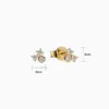 Aretes Broquel Triple Diamante