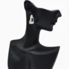 Aretes De Oro Gota Plateada