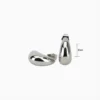 Aretes De Oro Gota Plateada