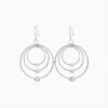 Aretes Largos De Plata Alineación Planetaria