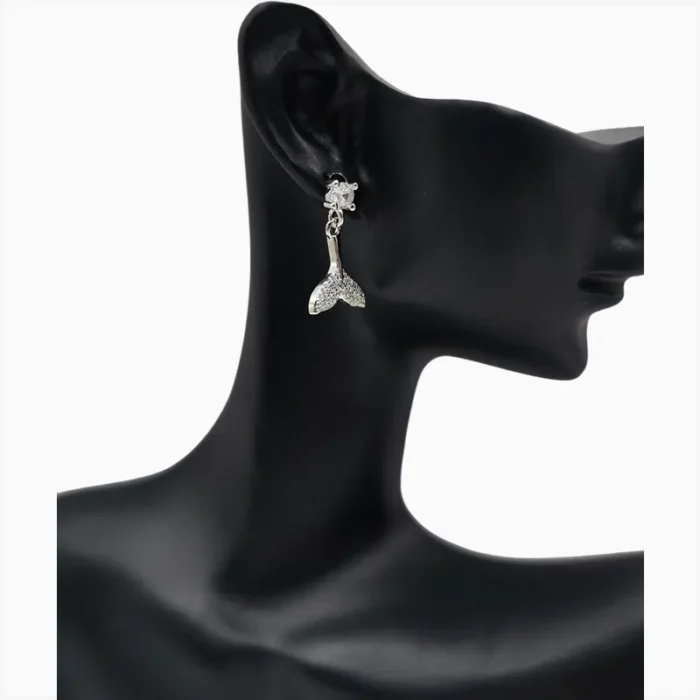Aretes De Plata Cola De Sirena