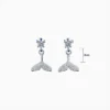 Aretes De Plata Cola De Sirena
