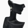 Aretes De Plata Flor Blanca