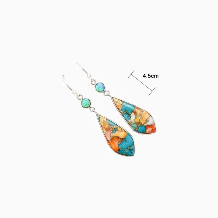 Aretes De Plata Retro Gota