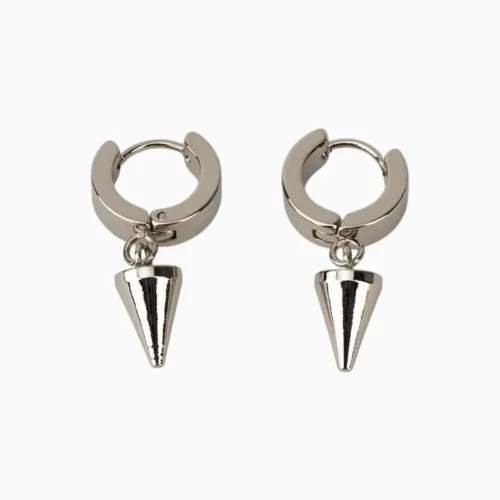 Aretes Huggies De Acero Picos