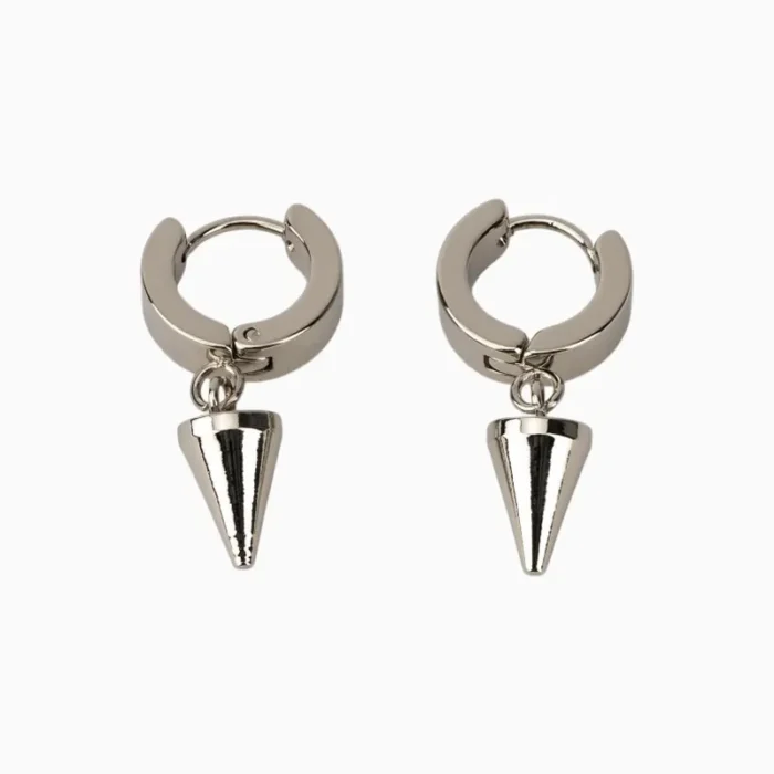 Aretes Huggies De Acero Picos