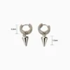 Aretes Huggies De Acero Picos