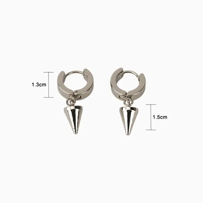 Aretes Huggies De Acero Picos
