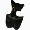 Aretes Huggies De Oro Eslabones Brillantes