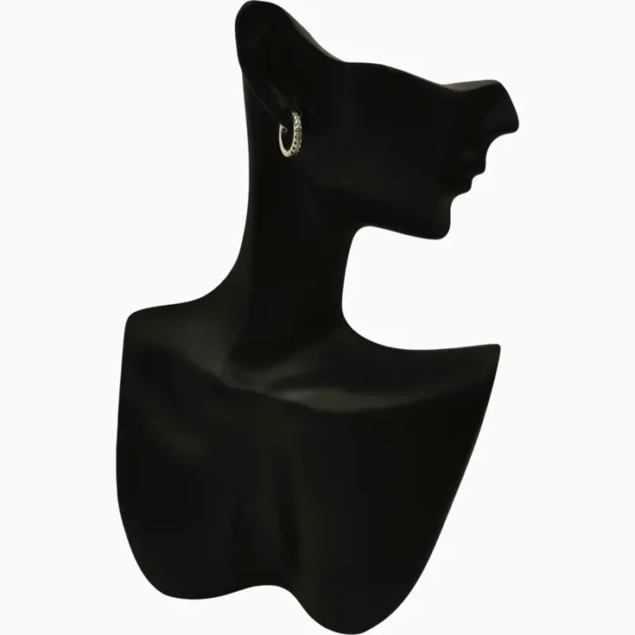 Aretes Huggies De Plata Abrazo Brillante Plata