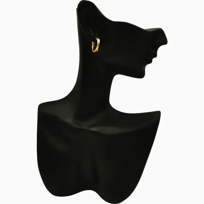 Aretes Huggies De Plata Abrazo Entrelazado