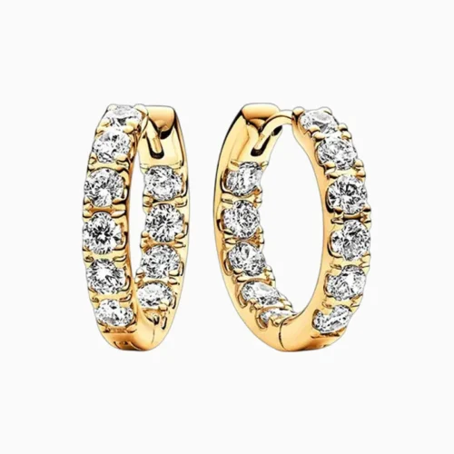 Aretes Huggies De Plata Aro Fila Brillante