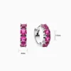 Aretes Huggies De Plata Aro Rosa
