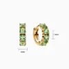 Aretes Huggies De Plata Aro Verde