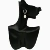 Aretes Huggies De Plata Perla Colgante