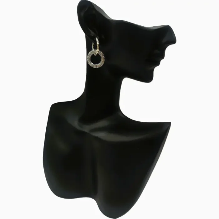 Aretes Huggies De Plata Triple Fila