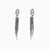 Aretes Largos De Acero Colgantes De Cubo