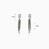 Aretes Largos De Acero Colgantes De Cubo