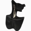 Aretes Largos De Oro Diseño Orgánico