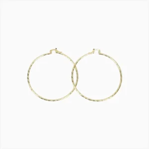 Arracadas De Oro Contemporáneas 40mm