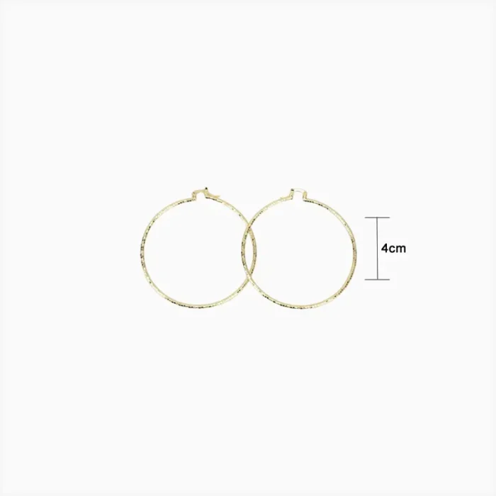 Arracadas De Oro Contemporáneas 40mm