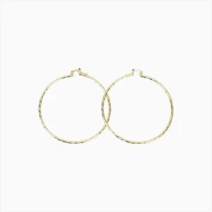 Arracadas De Oro Contemporáneas 60mm