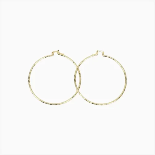 Arracadas De Oro Contemporáneas 60mm