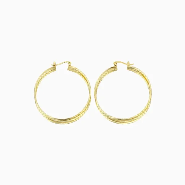 Arracadas De Oro Triple Aro 50